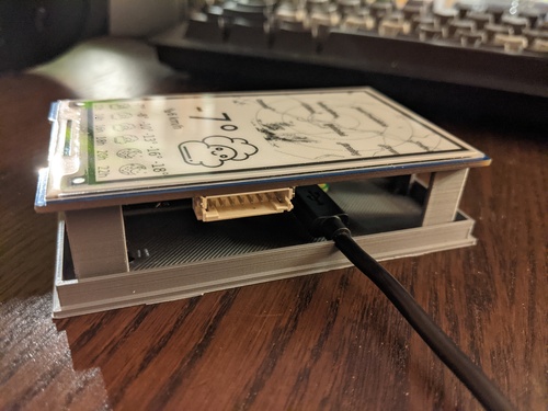 Display connected on top of the Pi