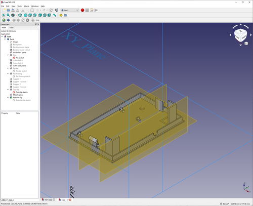 Draft model in FreeCAD